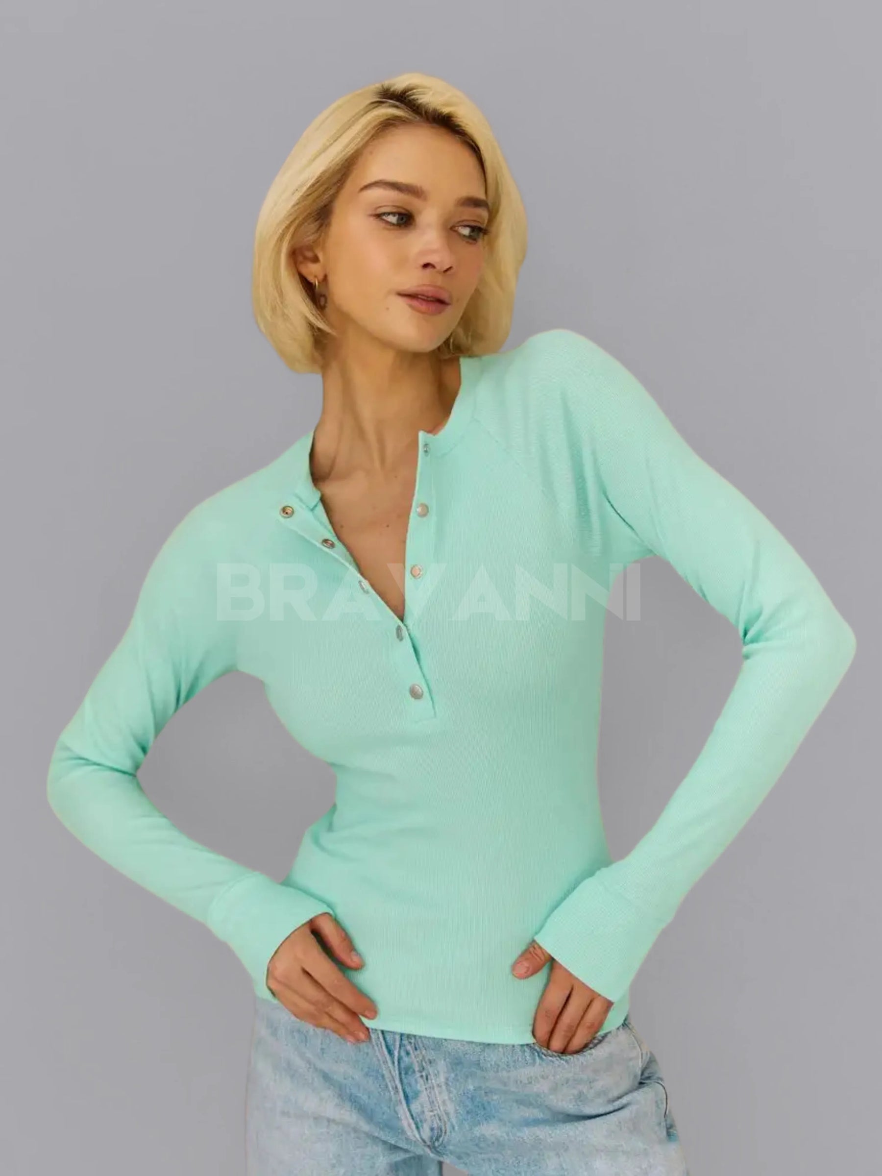 Blusa Feminina Canelada Manga Longa - ChicFlex
