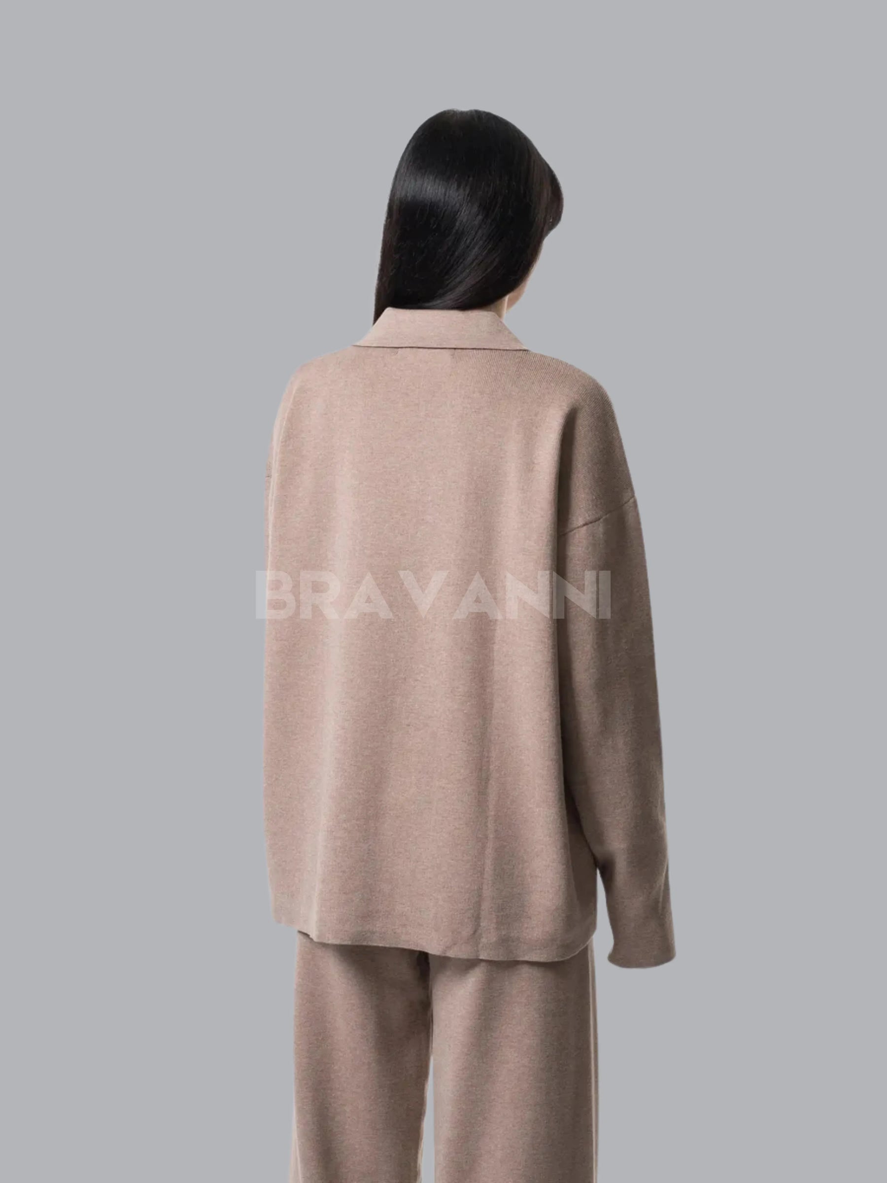 Conjunto de Malha com Calças e Suéter Semi-Ajustado - CozyChic