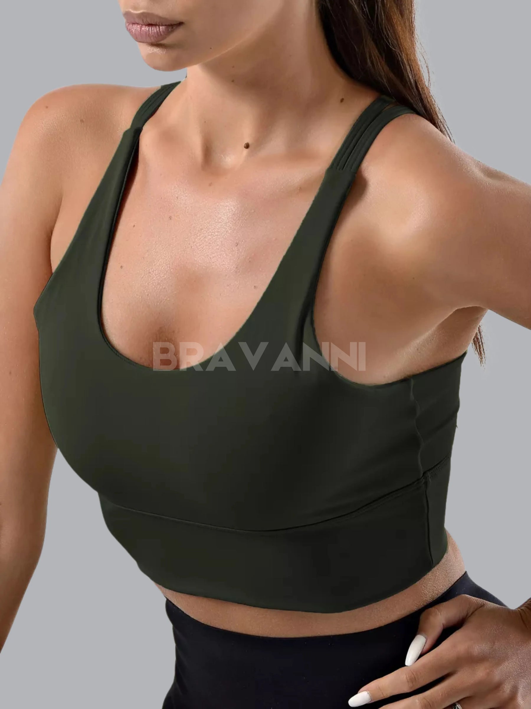 Top Esportivo com Costas Abertas e Push-Up - PulseFit