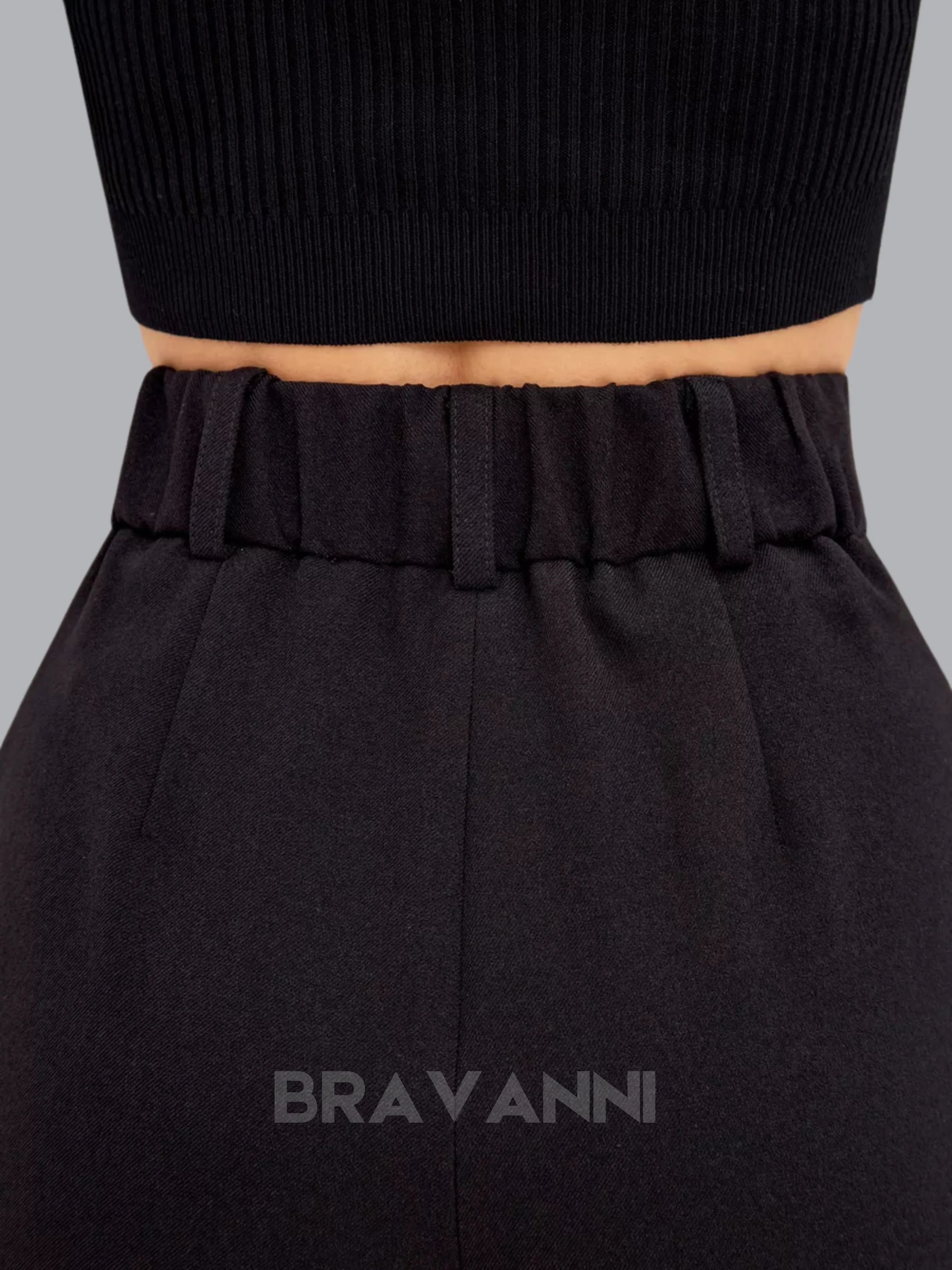 Calça Palazzo de Cintura Alta com Pregas Duplas - FlowGrace