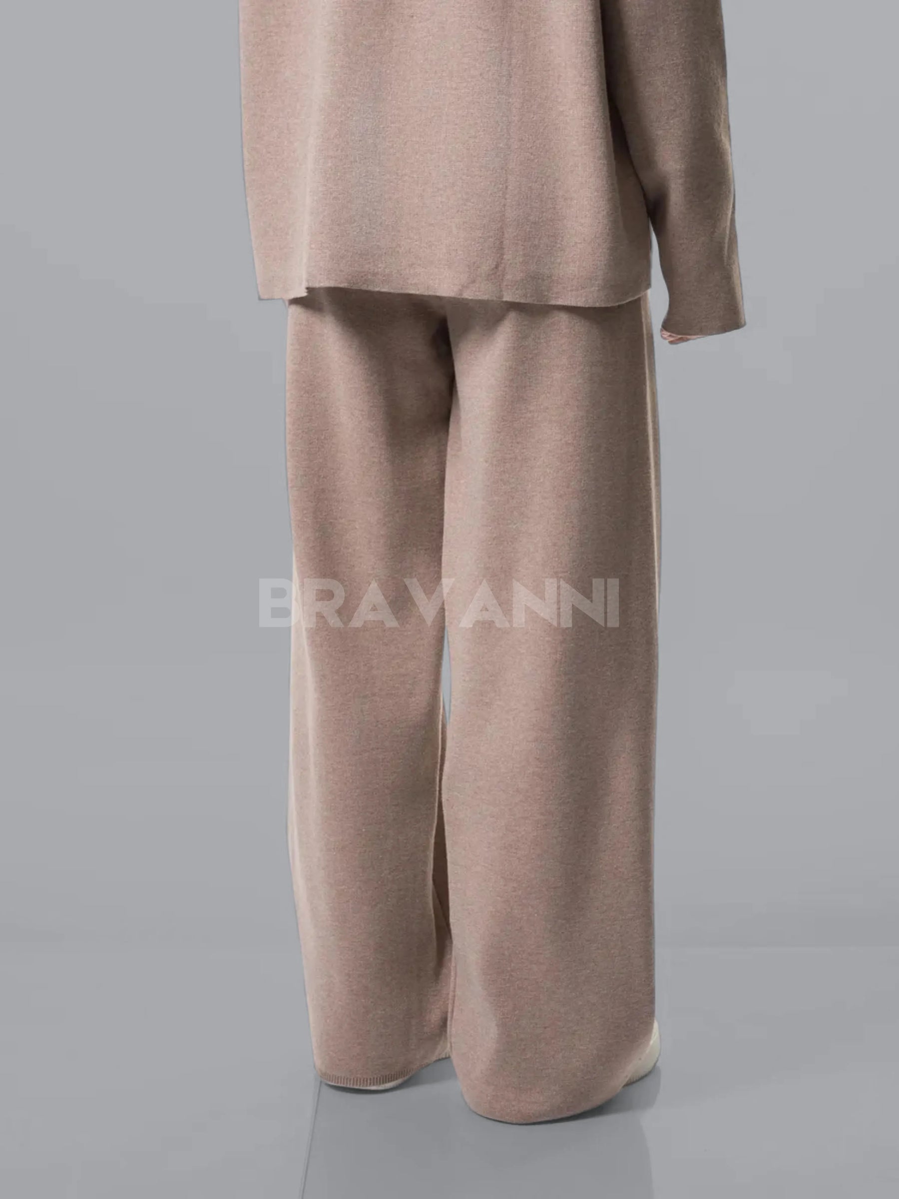 Conjunto de Malha com Calças e Suéter Semi-Ajustado - CozyChic