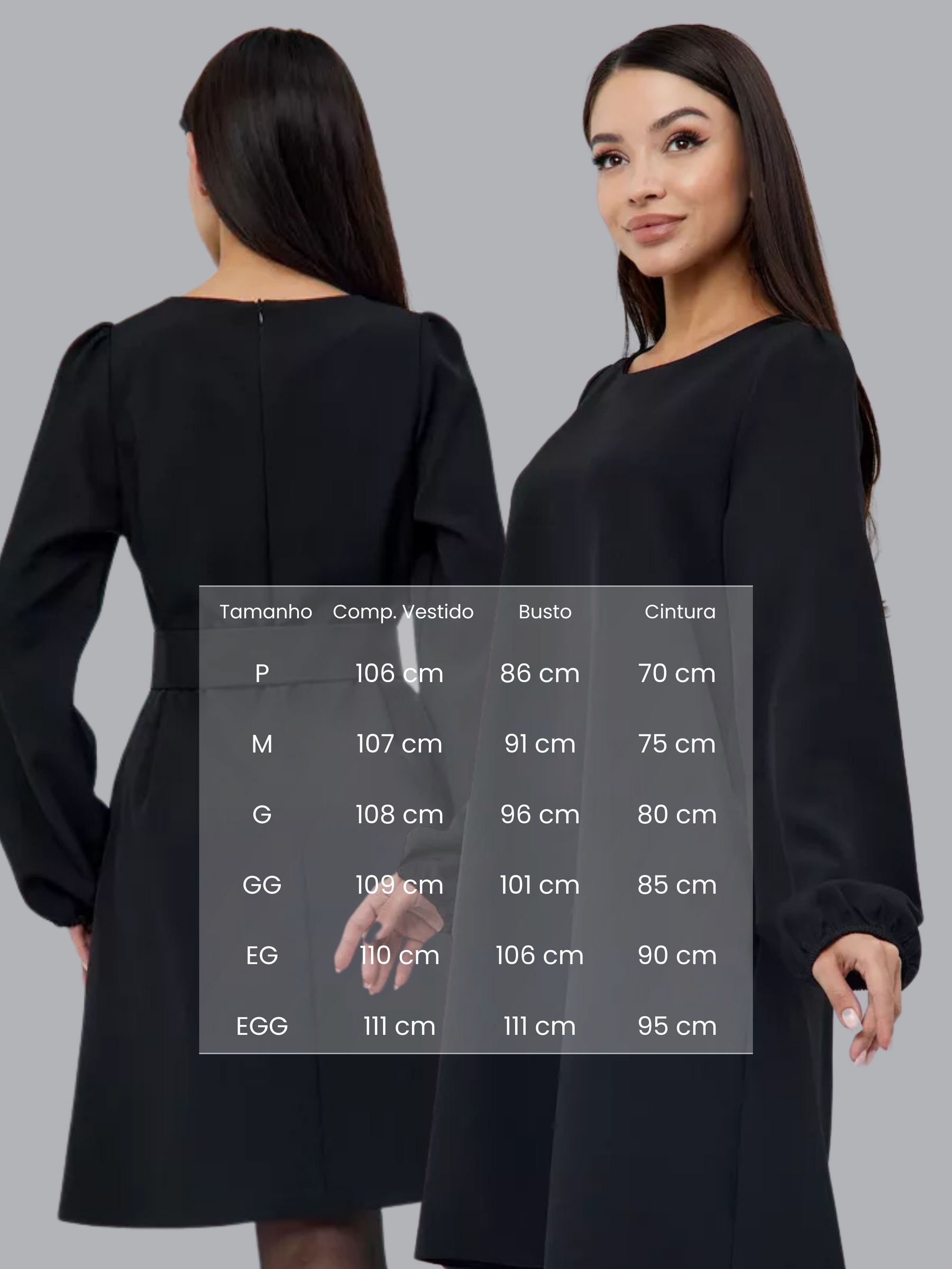 Vestido Midi A-Line com Cintura Alta e Franzidos - FlowRise