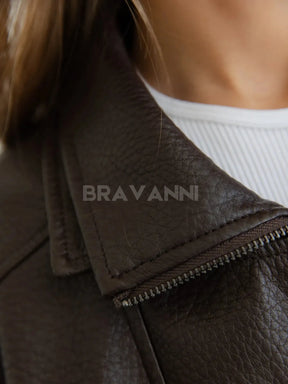 Jaqueta Bomber Oversized com Zíper e Botões - RetroVibe