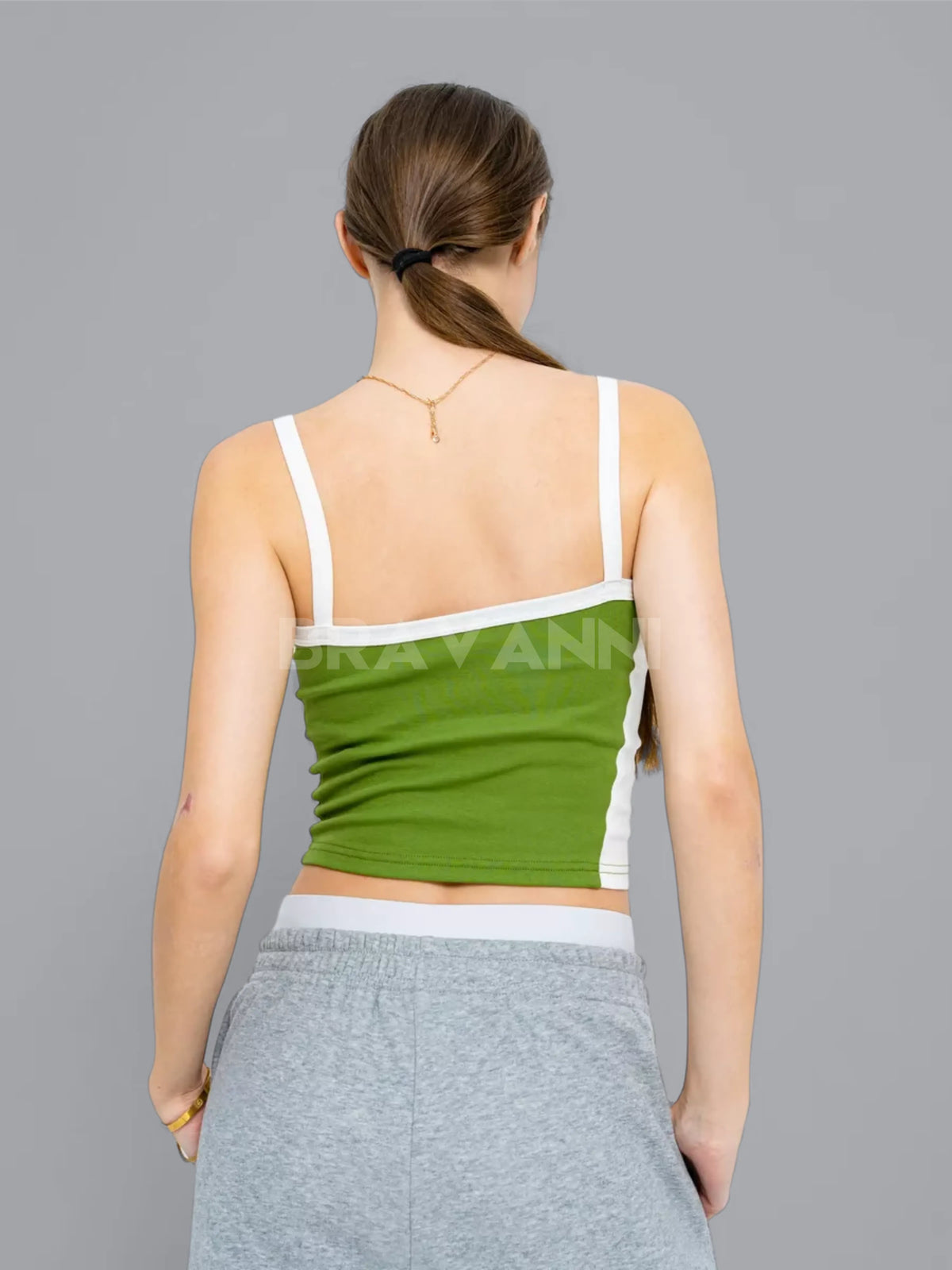 Cropped com faixa Branca e Decote Redondo - VibeRush