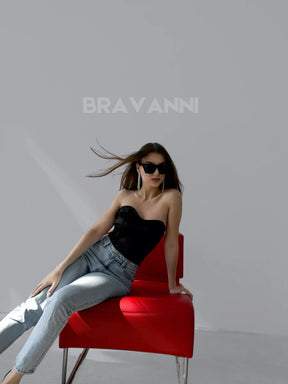 Cropped Espartilho de Cetim com Decote Modelado - ChicPulse