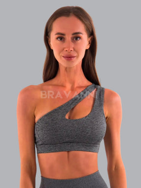 Top Esportivo de Ombro com Push Up - FlexLine