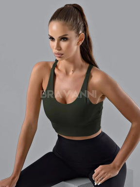 Top Esportivo com Costas Abertas e Push-Up - PulseFit