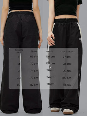 Calça Cargo Oversized com Cintura Alta e Bolsos - StreetPulse