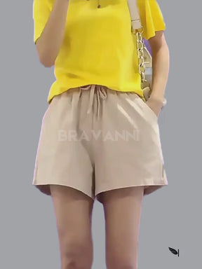 Shorts Esportivos Oversized com Elástico e Cordões - FreeMove